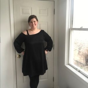 Black one shoulder dress